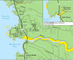 Mendocino Tsunami Evacuation Map