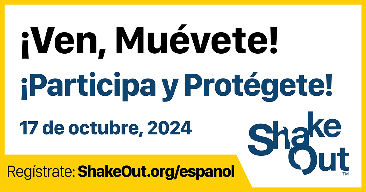 Join ShakeOut 2024 Drop, Cover & Hold On Spanish