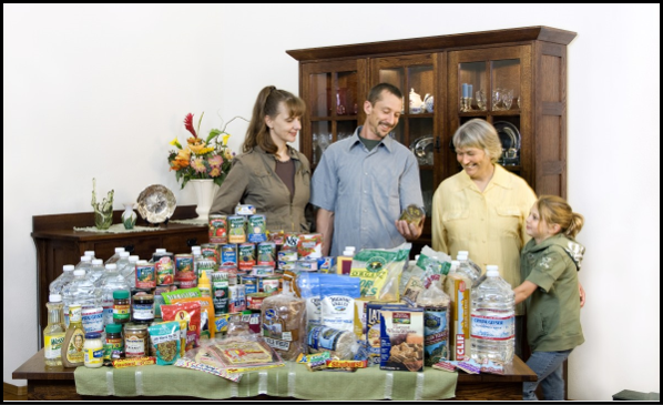 Photo of food supplies for a family of four adults
