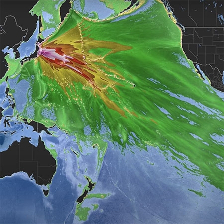 Tsunami Energy Map from 2011 Japan Tsunami
