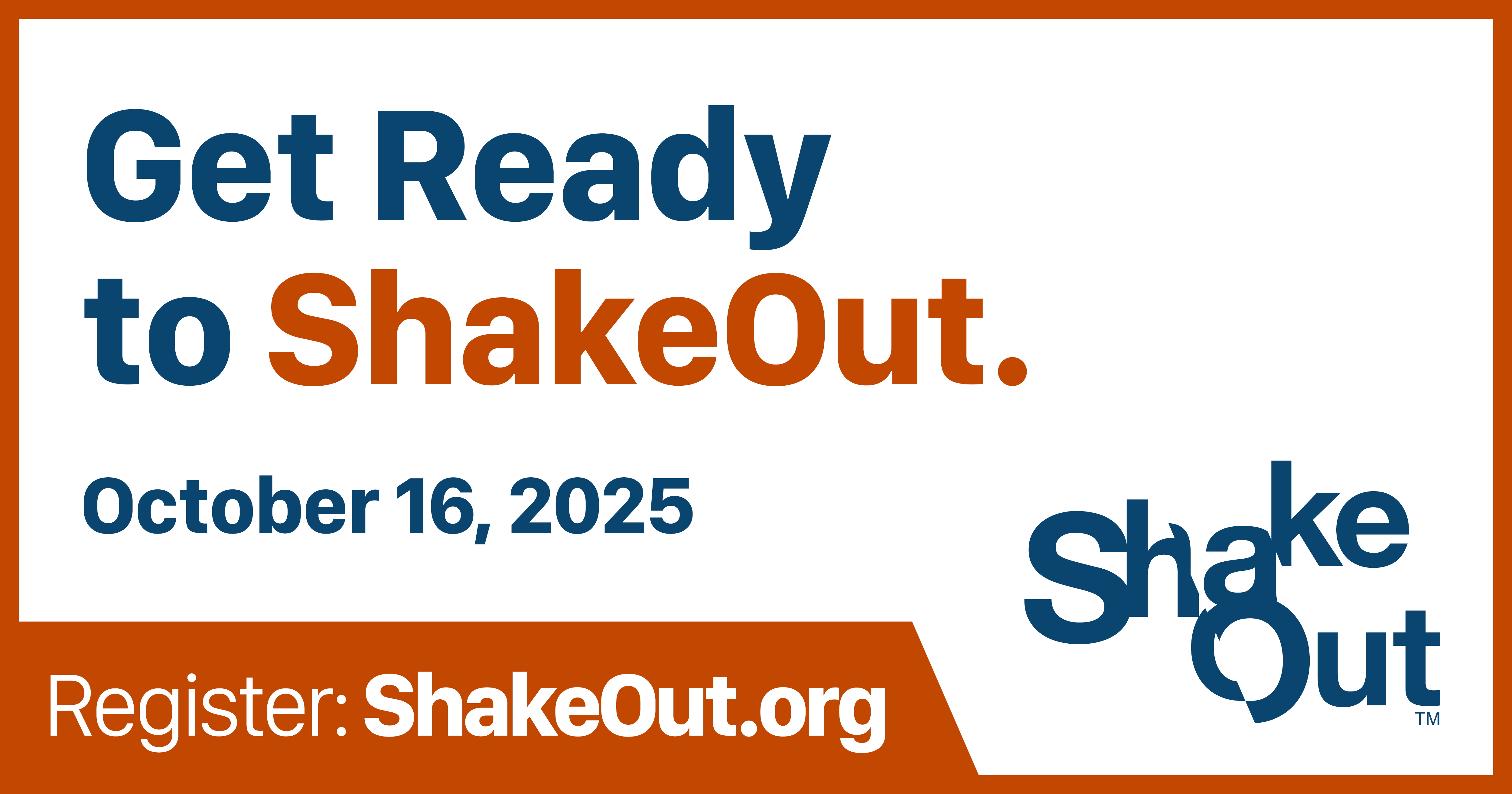 Get ready to ShakeOut on Oct 16 2025